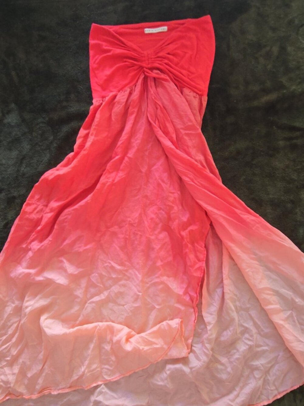 Robin Piccone Carreau Ombre Silk Convertible Dress / Skirt Coral Pink, Medium